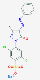 Benzenesulfonic acid,2,5-dichloro-4-[4,5-dihydro-3-methyl-5-oxo-4-(2-phenyldiazenyl)-1H-pyrazol-1-yl]-,sodium salt (1:1)